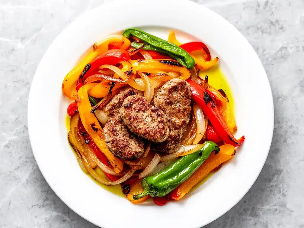 One Pan Italian Sausage and Peppers: Easy 30-Min Meal 4 one pan italian sausage and peppers preparation steps