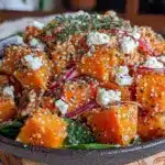 pumpkin spinach salad - featured image