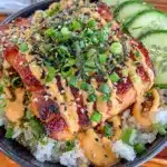 salmon rice bowl - featured image