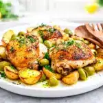 sheet pan greek chicken and potatoes - featured image