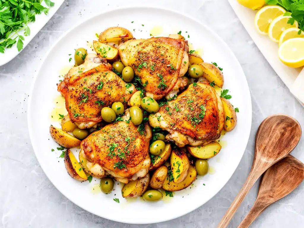 Sheet Pan Greek Chicken and Potatoes: Easy Healthy Dinner 4 sheet pan greek chicken and potatoes preparation steps