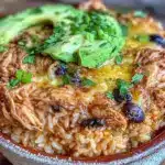 shredded chicken enchilada bowl - featured image
