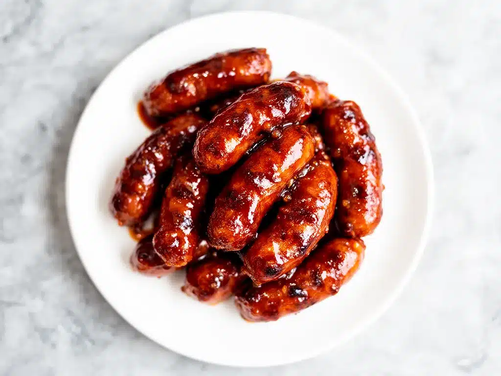 Slow Cooker BBQ Little Smokies: 5-Ingredient Game Day Dip 4 slow cooker BBQ little smokies preparation steps