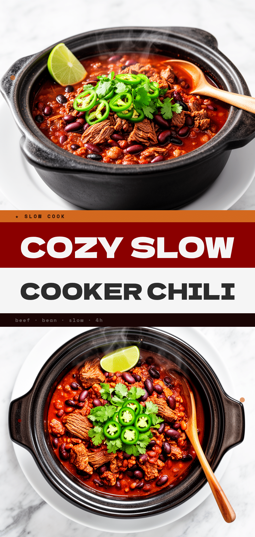 Slow Cooker Beef and Bean Chili: Easy 3-Ingredient Meal Prep 5 slow cooker beef and bean chili recipe