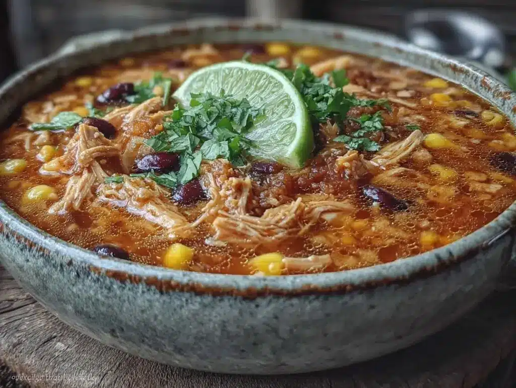 slow cooker chicken tortilla soup - featured image