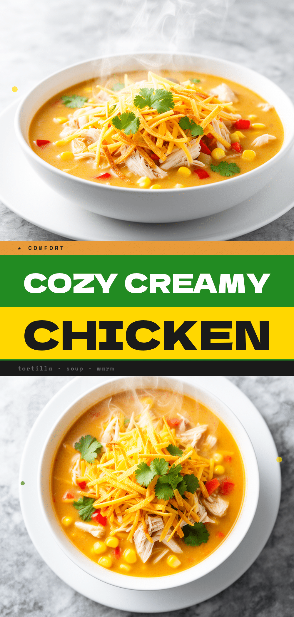 Slow Cooker Creamy Chicken Tortilla Soup: 5-Ingredient Easy Dinner 5 Slow Cooker Creamy Chicken Tortilla Soup recipe