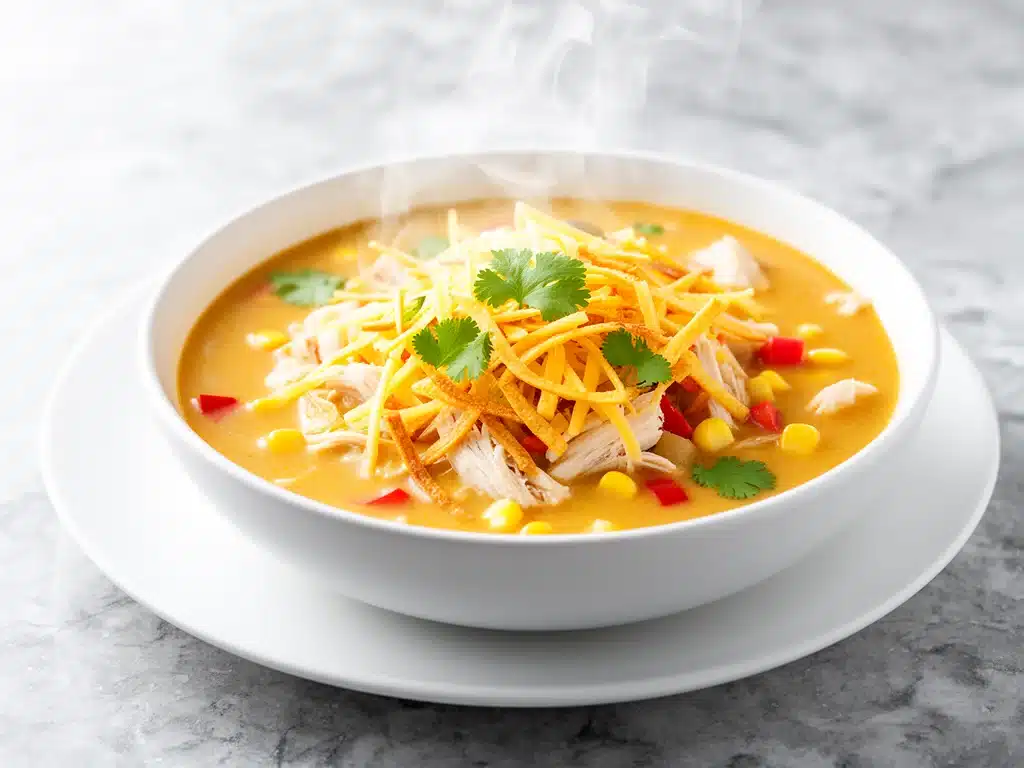Slow Cooker Creamy Chicken Tortilla Soup - featured image