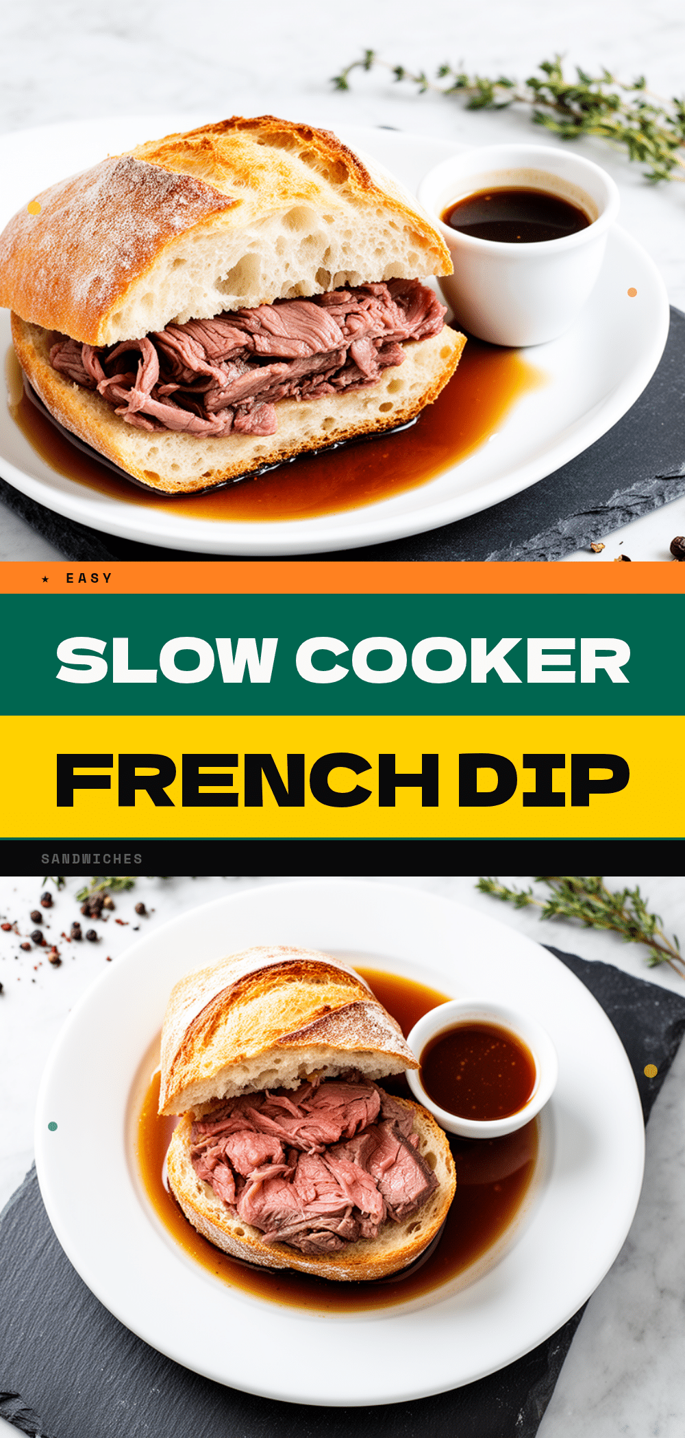 Slow Cooker French Dip Sandwiches: Best Easy Au Jus 5 slow cooker French dip sandwiches recipe