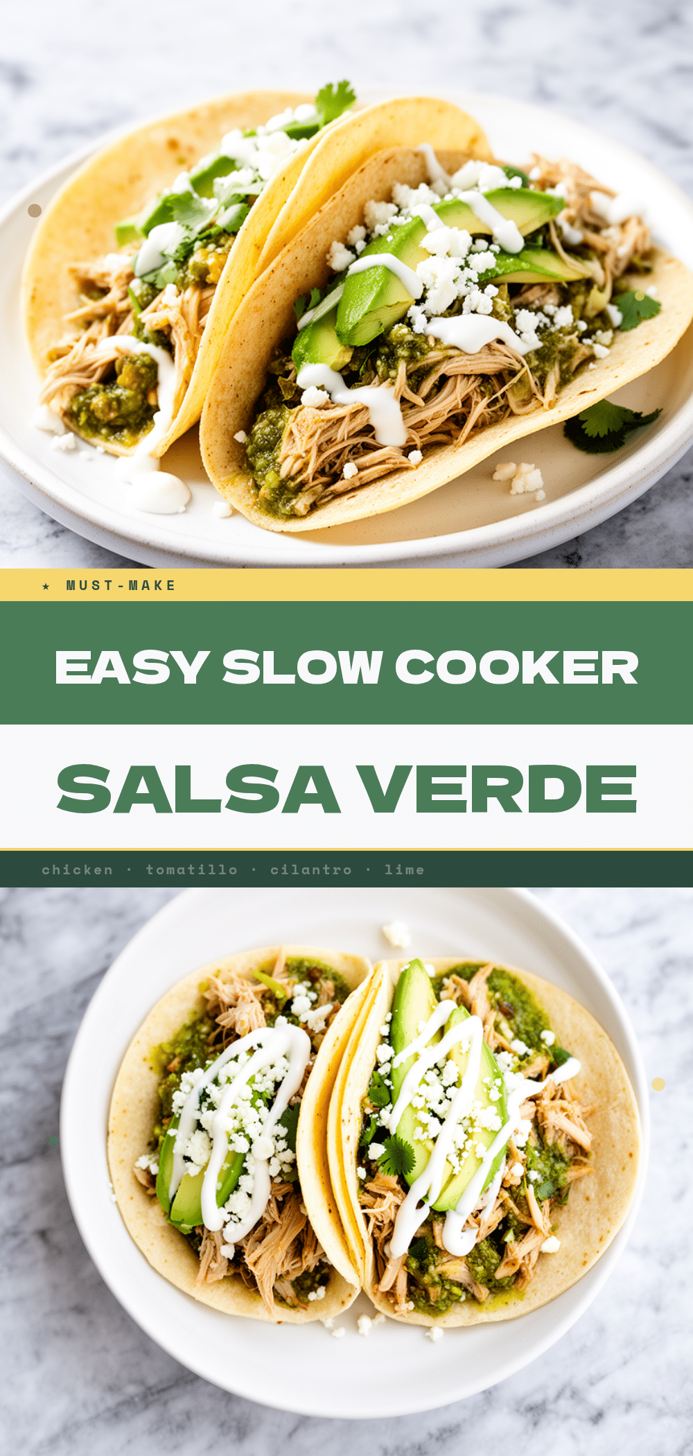 Slow Cooker Salsa Verde Chicken Tacos: 5-Ingredient Easy Recipe 5 slow cooker salsa verde chicken tacos recipe
