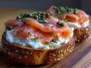 smoked salmon bagel - featured image
