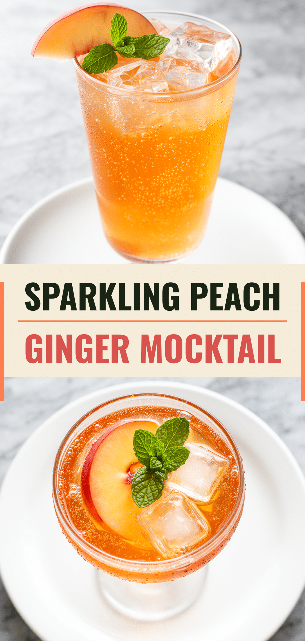 Sparkling Peach Ginger Mocktail: Easy Summer Party Drink 5 sparkling peach ginger mocktail recipe