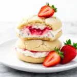 Strawberry Cheesecake Stuffed Cookies - featured image