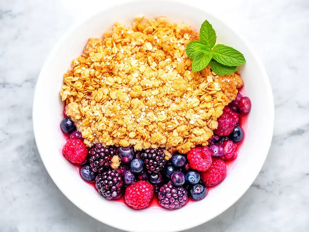 Triple Berry Crumble: Easy 30-Minute Oat Streusel Dessert 4 triple berry crumble preparation steps