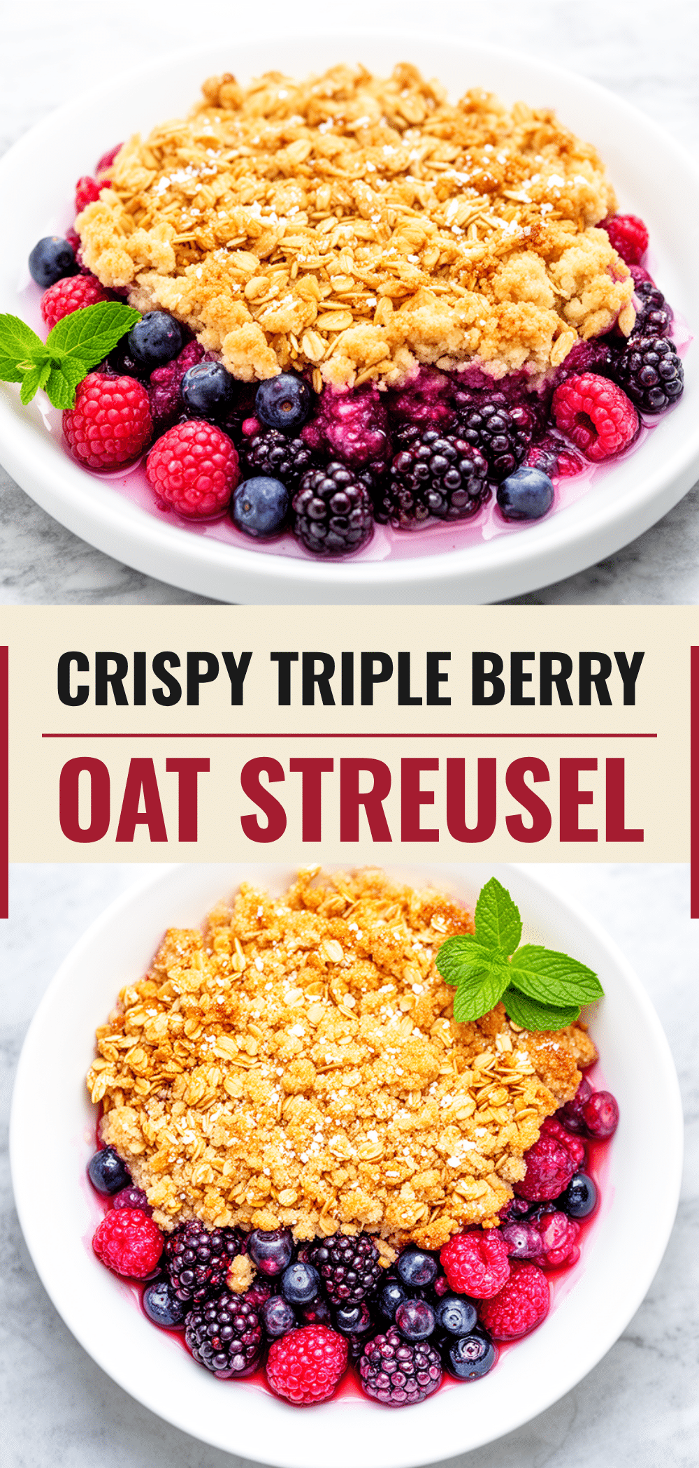 Triple Berry Crumble: Easy 30-Minute Oat Streusel Dessert 5 triple berry crumble recipe