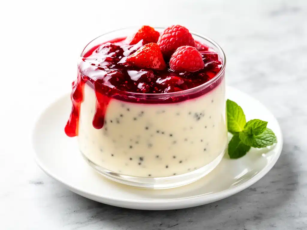 vanilla bean panna cotta - featured image