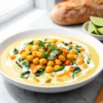 vegan creamy coconut chickpea curry - featured image