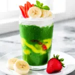 vegan strawberry banana green smoothie - featured image