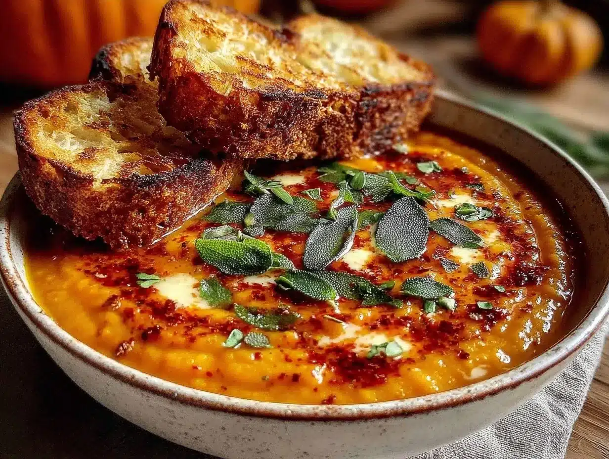 Butternut Squash Soup with Sage Brown Butter for Budget Nights 4 butternut squash soup with sage brown butter preparation steps