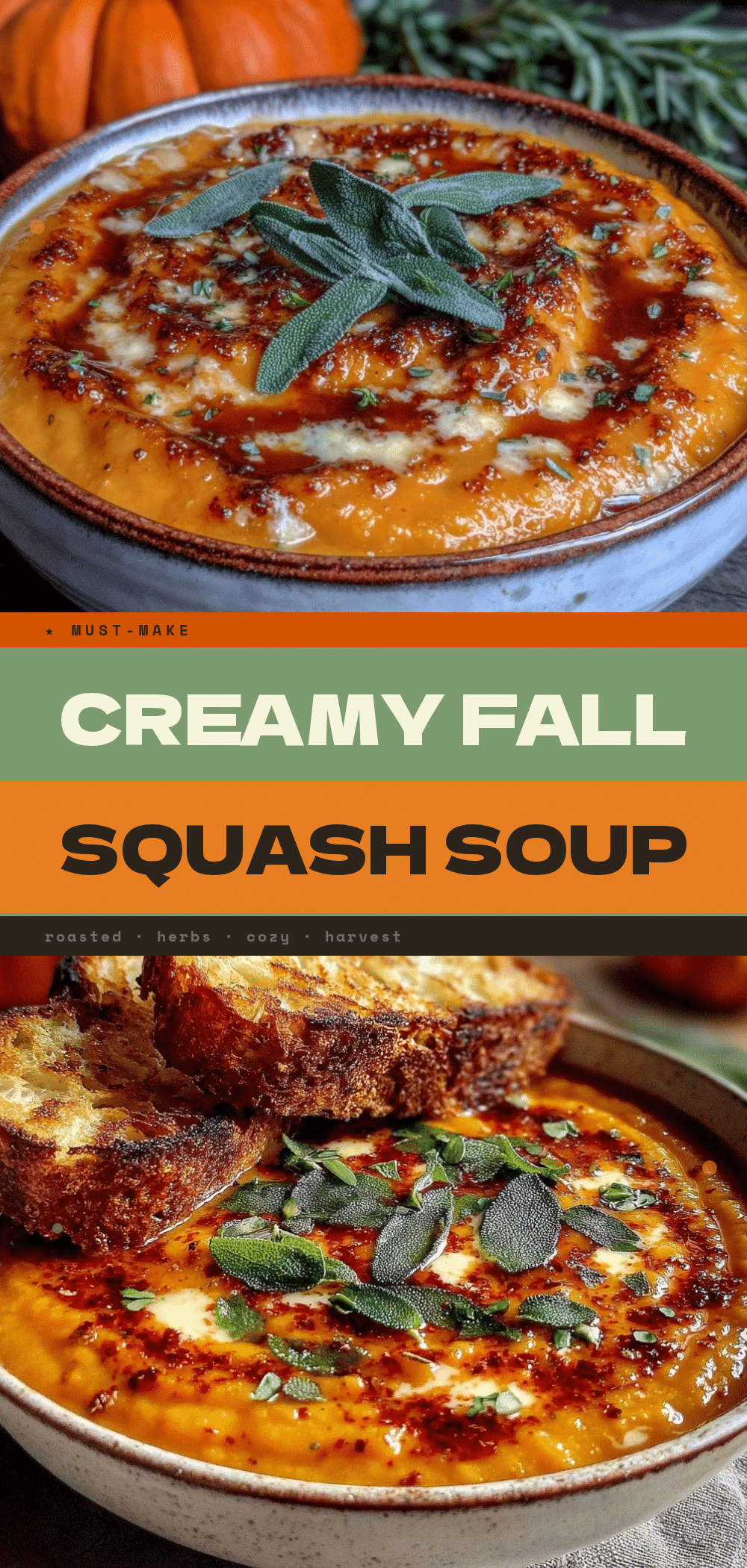 Butternut Squash Soup with Sage Brown Butter for Budget Nights 5 butternut squash soup with sage brown butter recipe