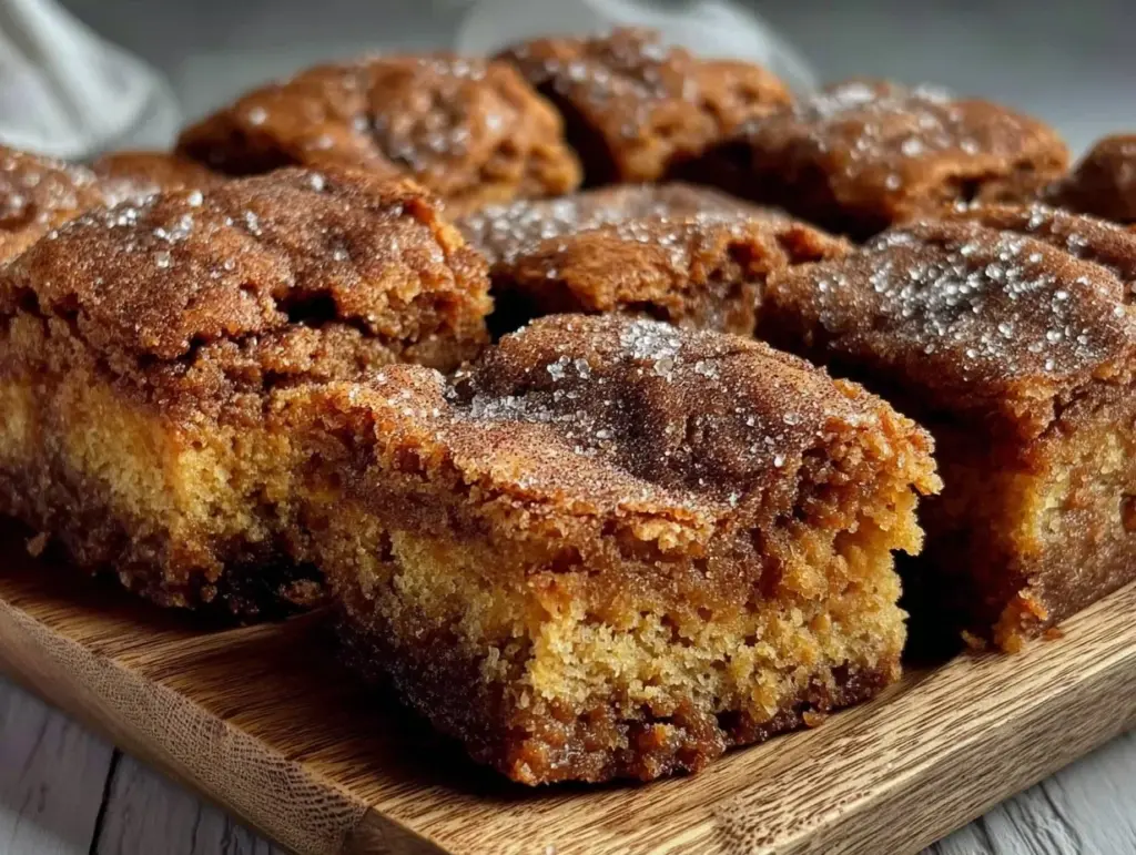 Home 1 Chewy Brown Sugar Snickerdoodle Cookie Bars - featured image