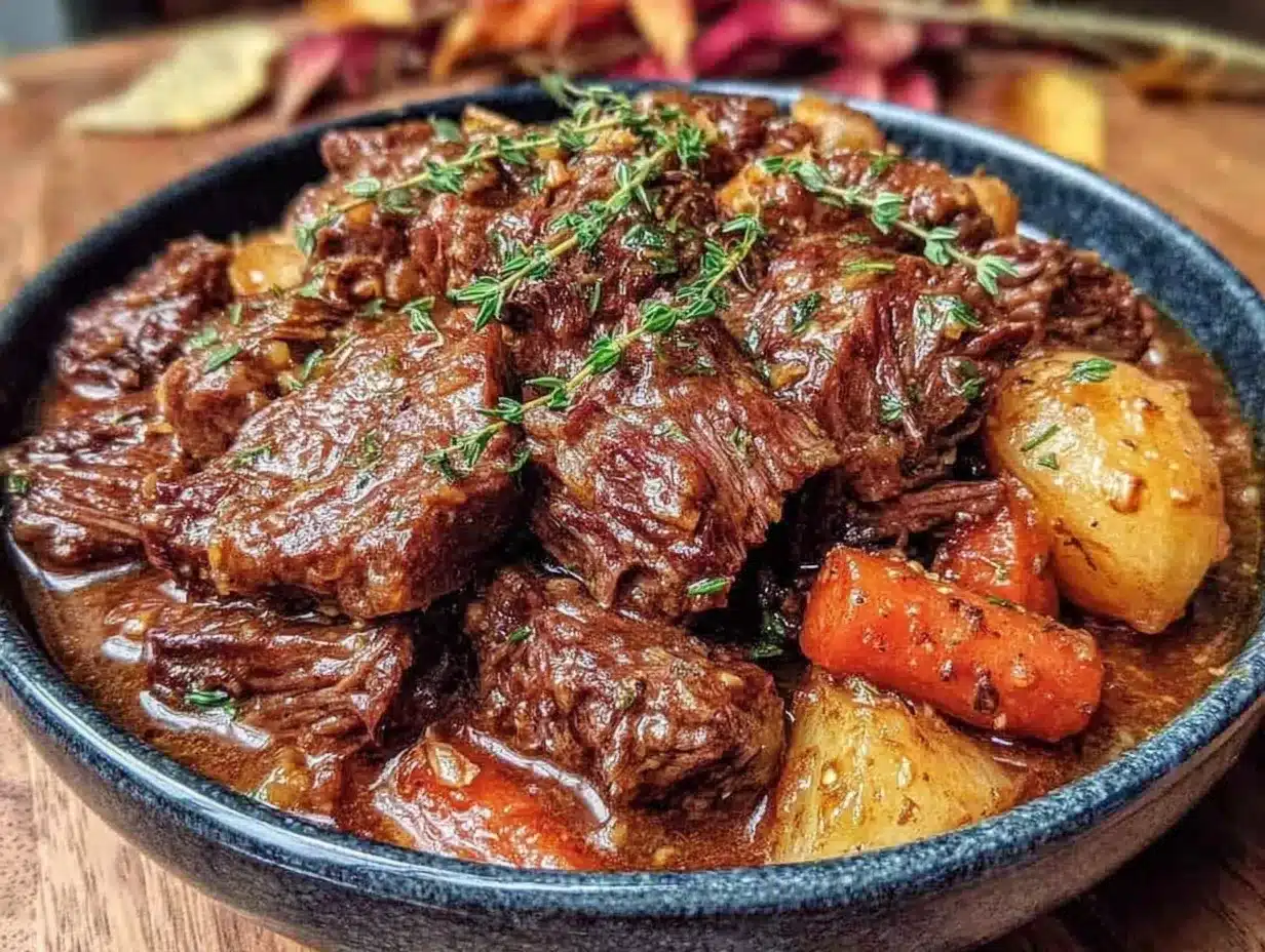 Cozy Fall Stew: Easy Root Vegetable Beef Recipe 4 cozy fall slow cooker beef and root vegetable stew preparation steps