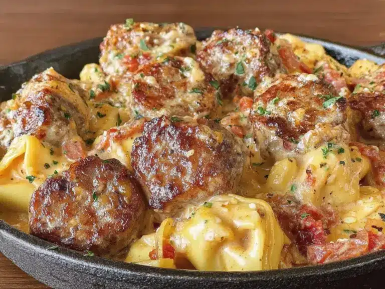 Home 6 creamy sausage tortellini skillet - featured image