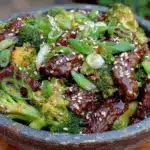 kids sesame garlic beef and broccoli - featured image