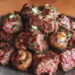 paleo garlic butter steak bites - featured image